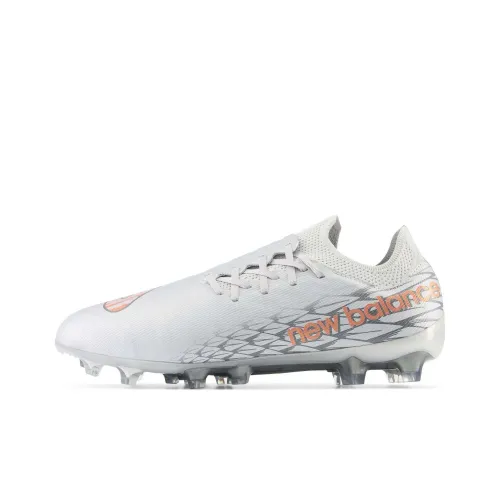 New Balance Furon V7 HG Rubber Short Studs Anti Slip Wear Resistant Soccer Shoes Unisex White