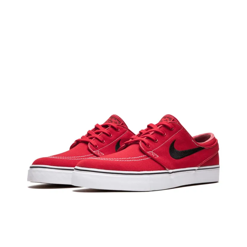 Nike SB Stefan Janoski Zoom Canvas Cushioning, Wear Resistant Low Top Skateboard Shoes Unisex Red Black-3