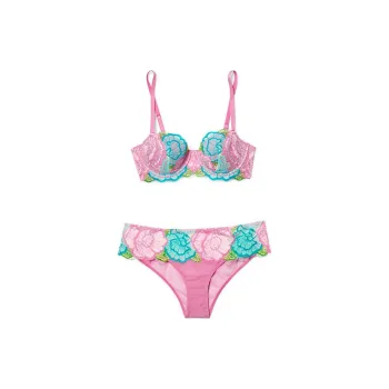 Victoria's Secret PINK Adore Me Colete Balconette Bra /PLLP Underwear Set Women's Pink