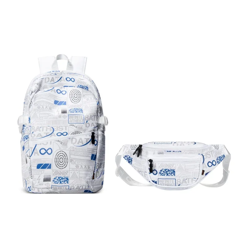 8atheist Polyester Students Backpack Laptop Bag Regular Unisex Starry White-18