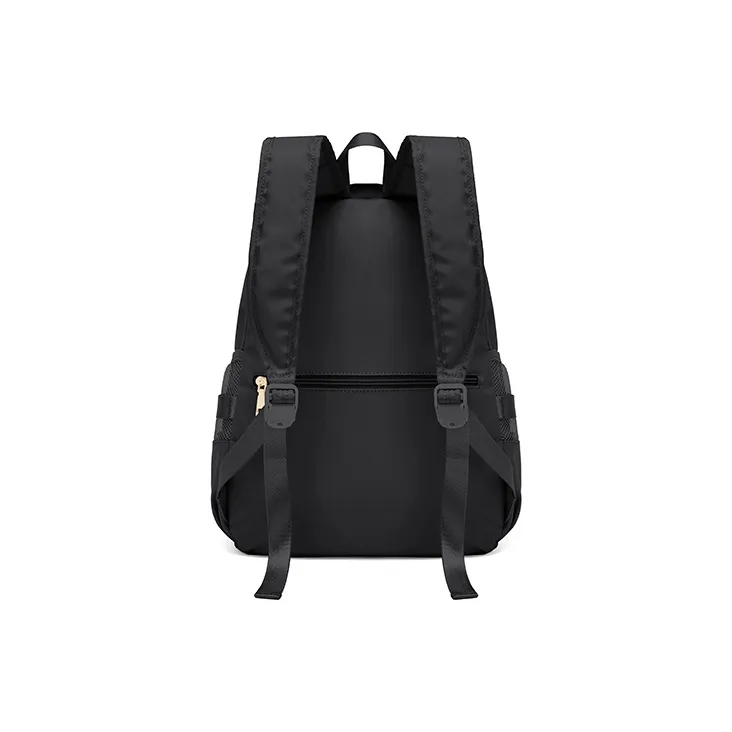 MAKEUP KITTEN Nylon Fabric With Synthetic Leather Backpack Regular Unisex Black/Khaki-3