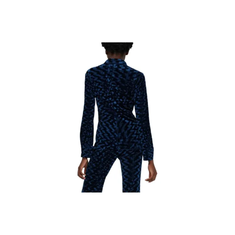 DVF Diane Von Furstenberg Soluck Velvet Shirt-2