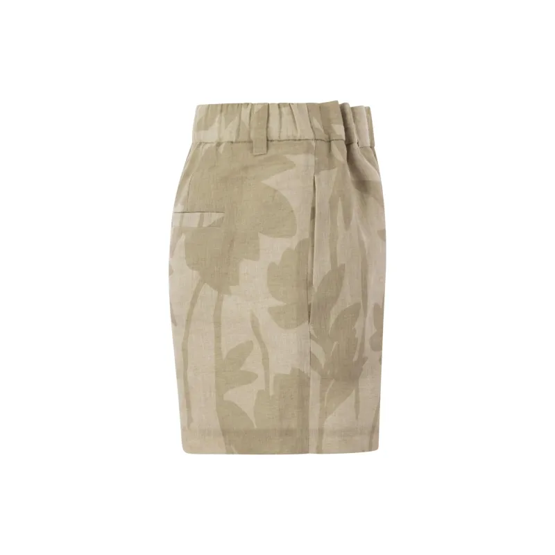Brunello Cucinelli Floral Printed Bermuda Shorts-2