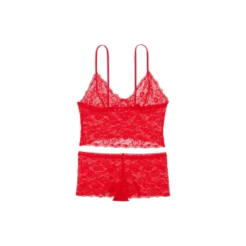 Victoria's Secret PINK VICTORIA'S SECRET Lace Cami & Shortie Set / Red Underwear Set Women's Red