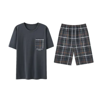 Top Melon Pajama Set Men's Dark Gray