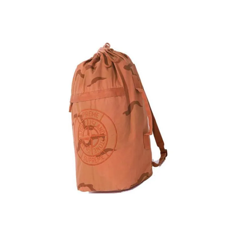 Supreme Stone Island Collaboration SS19 Fabric Travel Bag Backpack Unisex Desert-1