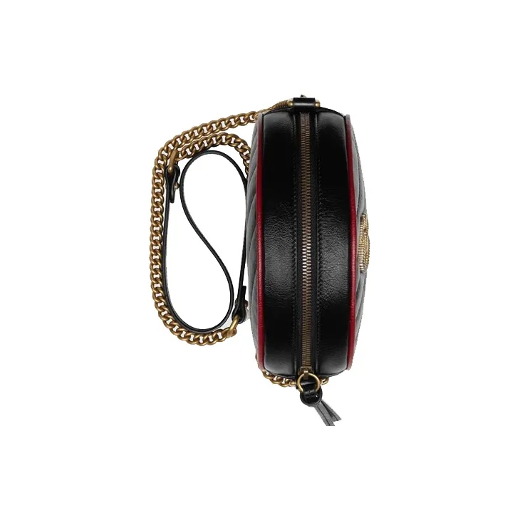 GUCCI Leather Round Bag, Crossbody Bag, Shoulder Bag Women's-4