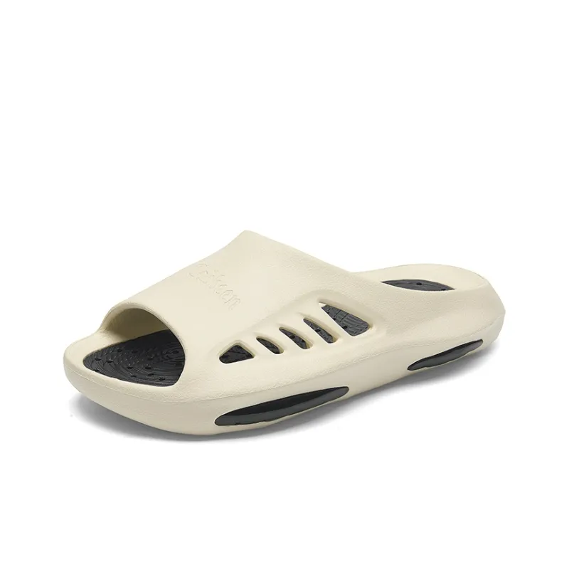 Cabbeen EVA Cut-Out Quick Dry Slide Slippers Men's White-6