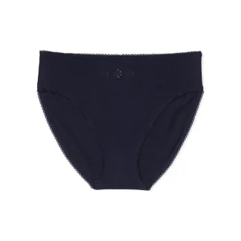 Victoria's Secret PINK Stretch Cotton High-Leg Brief Panty /Noir Navy Underpants Women's 1 Pack Navy Blue
