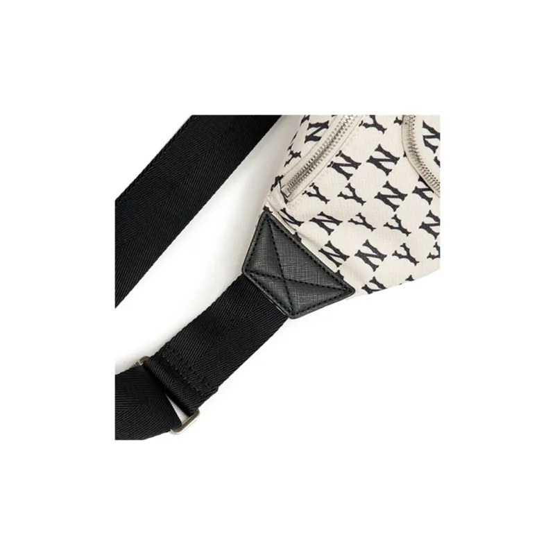 MLB Monogram Collection Polyester Combo Bag Fanny Pack Regular Unisex Black White-5