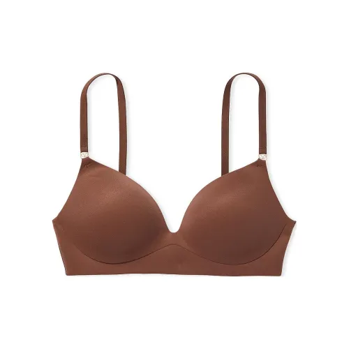 Victoria's Secret PINK LOVE CLOUD Wireless Push-Up Bra/ Mousse Bra Women's Brown