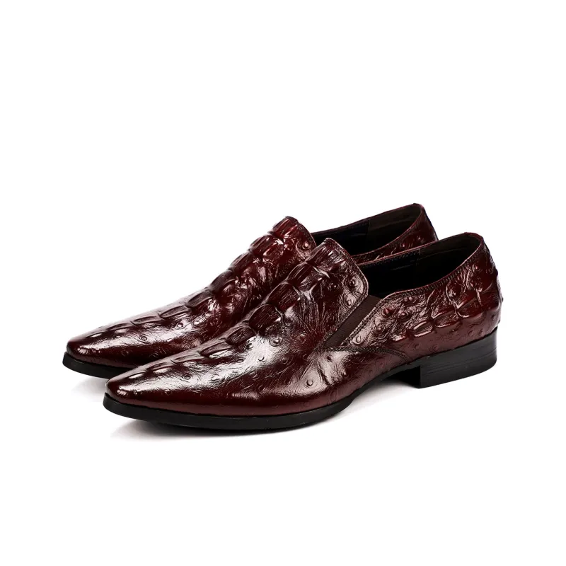 ASTON M.JAZZ Dress Shoes Men Low Top Black/Burgundy/Brown-7