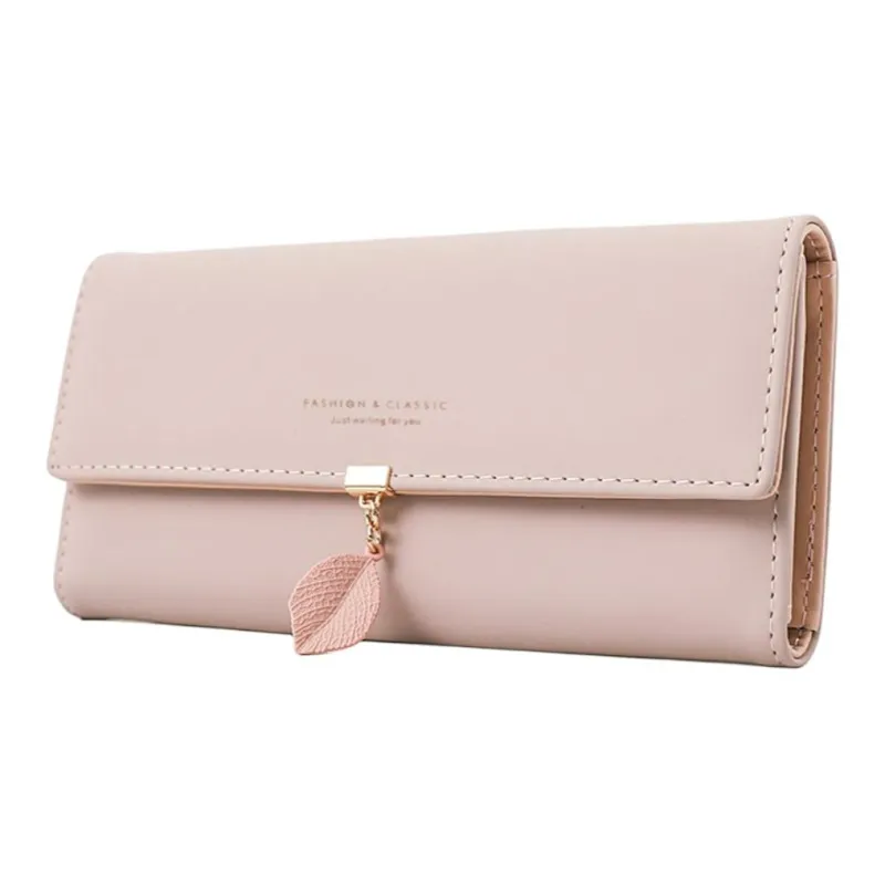 VINEY Cow Leather Coin Purse Wallet Bag Trumpets Women's Pink-2