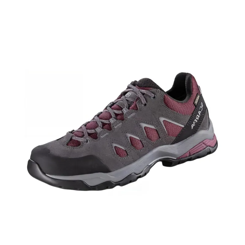 SCARPA Moraine GTX Cushioning Anti-Slip And Wear-Resistant High-Top Trekking Shoes Women's Gray Purple-0