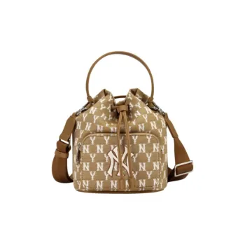 MLB Polyester Bucket Bags Handbags Shoulder Bag Crossbody Bag Regular Women's Khaki