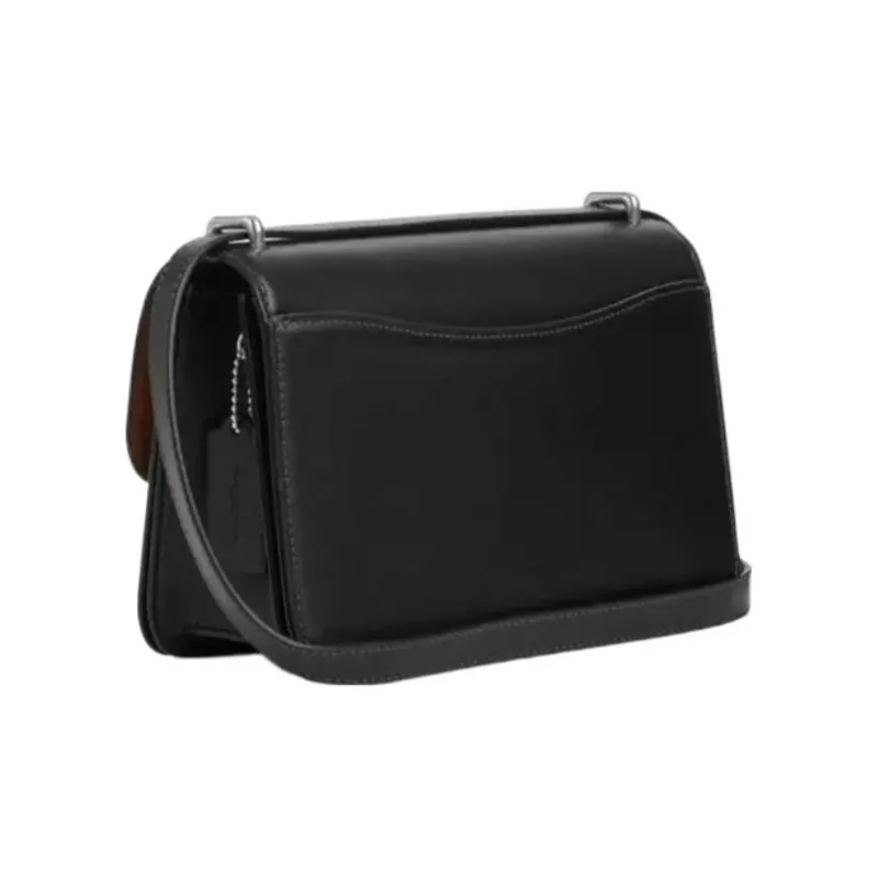 COACH Morgan Cow Leather Messenger Bag, Shoulder Bag, Crossbody Bag Medium Size Women's Black-1