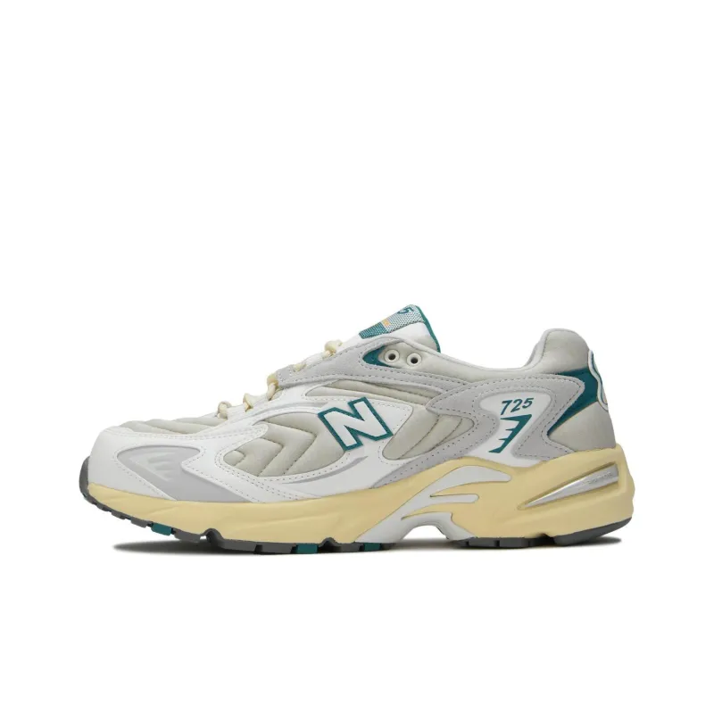 New Balance NB 725 Shock Absorbers With Slip Resistant Features Low Top Running Shoes Unisex White Green-0