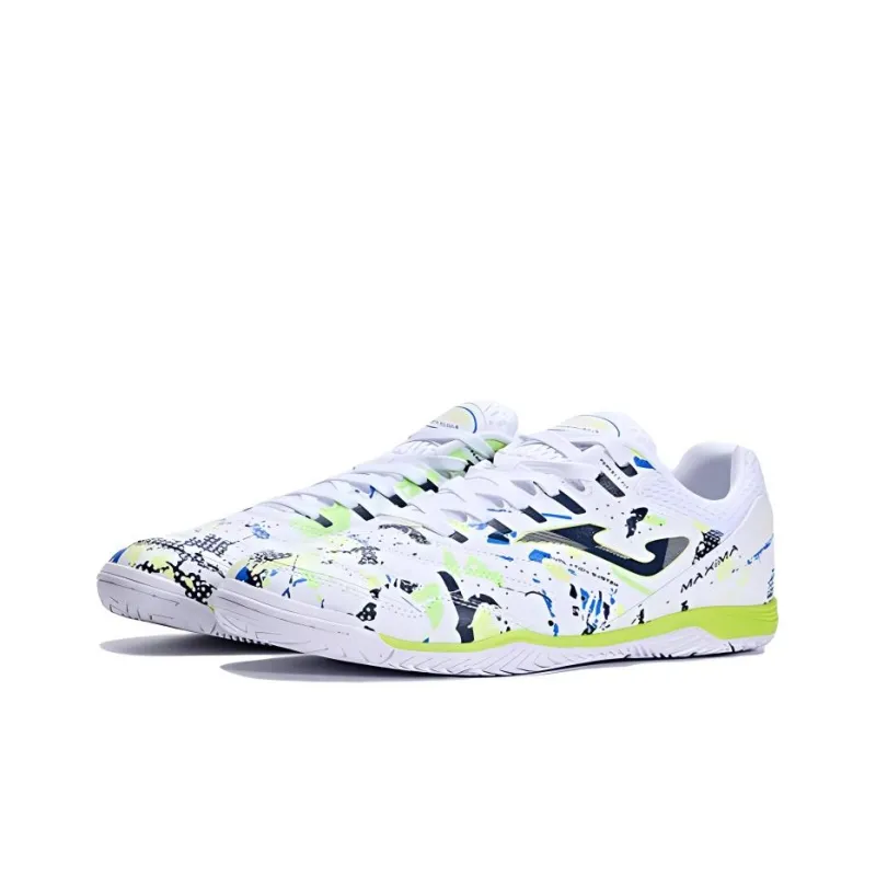 Joma IC/IN Anti-Slip Wear-Resistant Soccer Shoes Men's White-3
