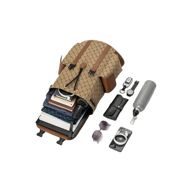 SEVEN PVC Carry Backpack Men's Khaki-4