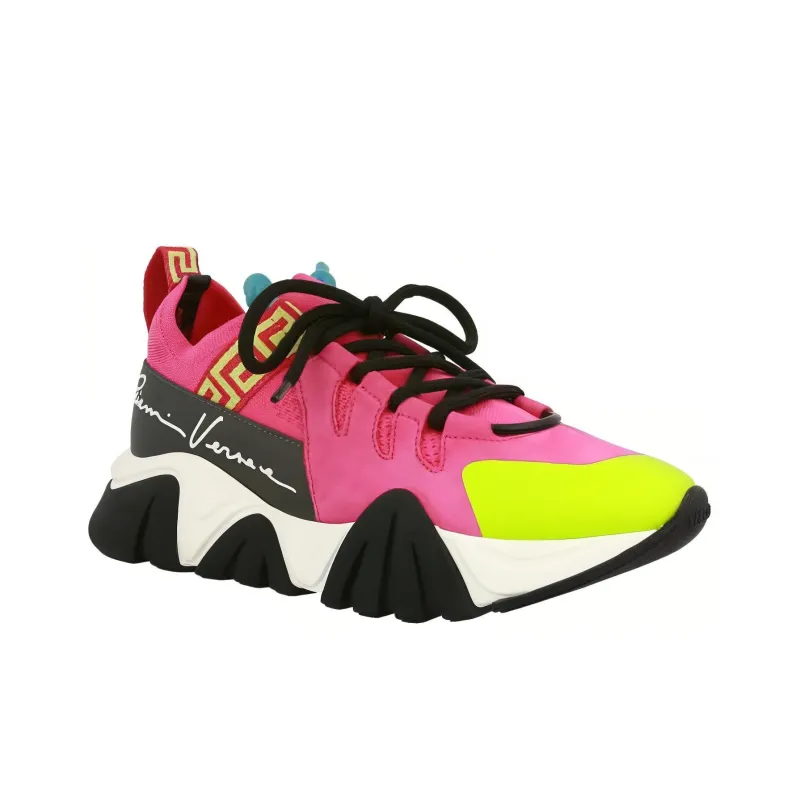 VERSACE Squalo Knit Pink Green Women's-2