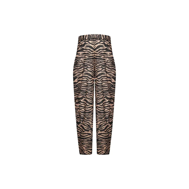 The Attico Zebra Printed Drawstring Long Pants-1