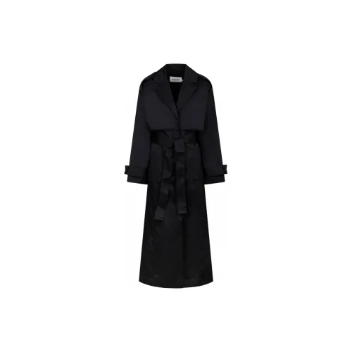 Calvin Klein Trench Coats Women's Black