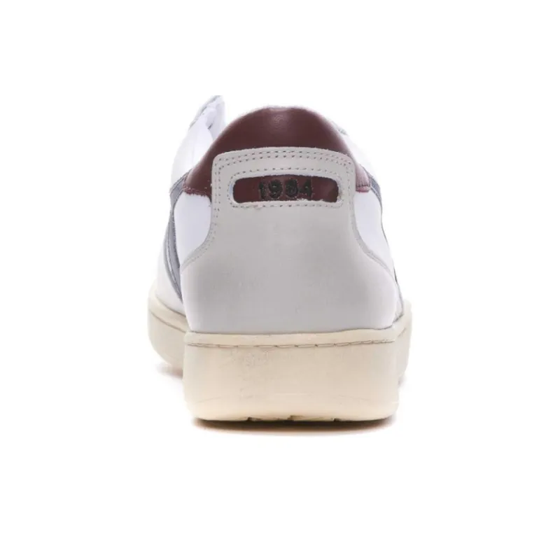 Diadora Heritage Wear-Resistant Low-Top Skateboard Shoes Men's Gray White Blue-4