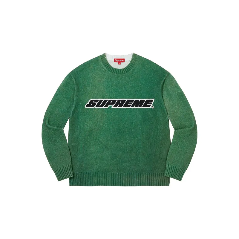 Supreme Printed Washed Sweater - POIZON