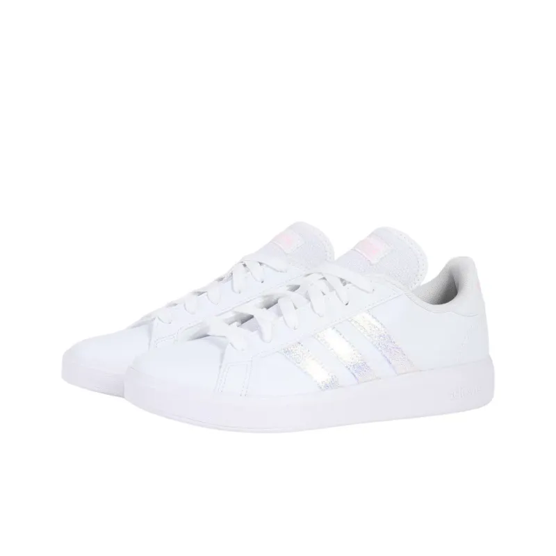Adidas Grand Court Base 2.0 Durable Breathable Low-Top Skateboard Shoes Women's White-3