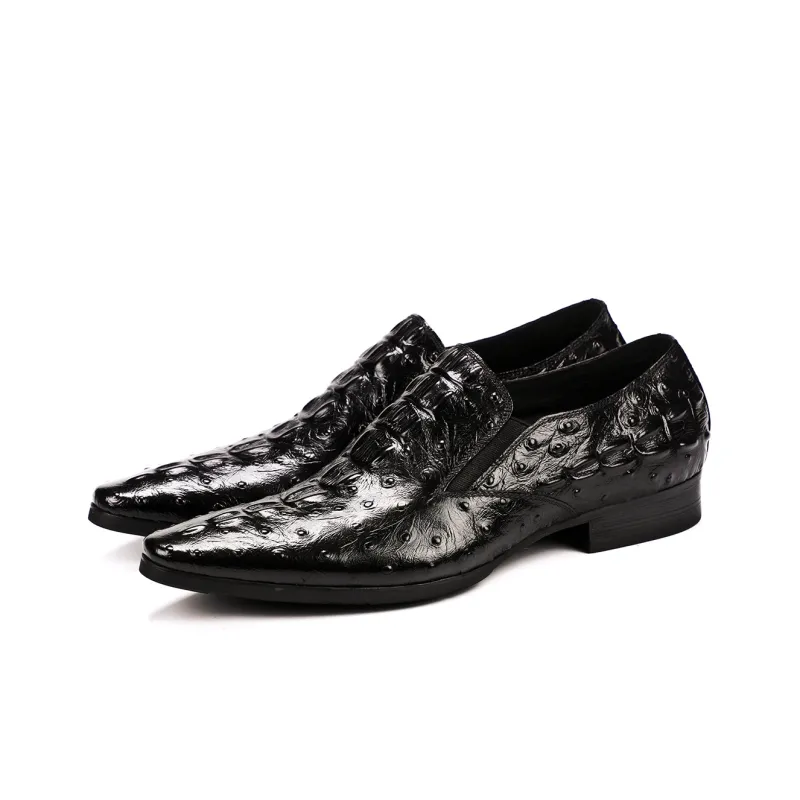 ASTON M.JAZZ Dress Shoes Men Low Top Black/Burgundy/Brown-2