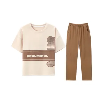 William Pajama Set Women's Beige Brown