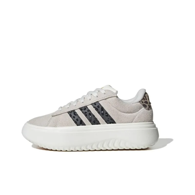 Adidas Neo GRAND COURT Durable Breathable Low Top Skateboard Shoes Women's Gray Black-0