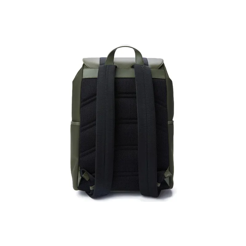 PEDRO Artificial Leather Backpack Large Size Men's Black/Camel/Army Green-9