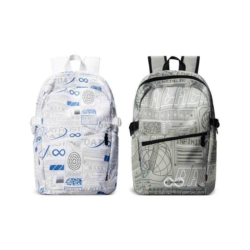 8atheist Polyester Students Backpack Laptop Bag Regular Unisex Starry White-16
