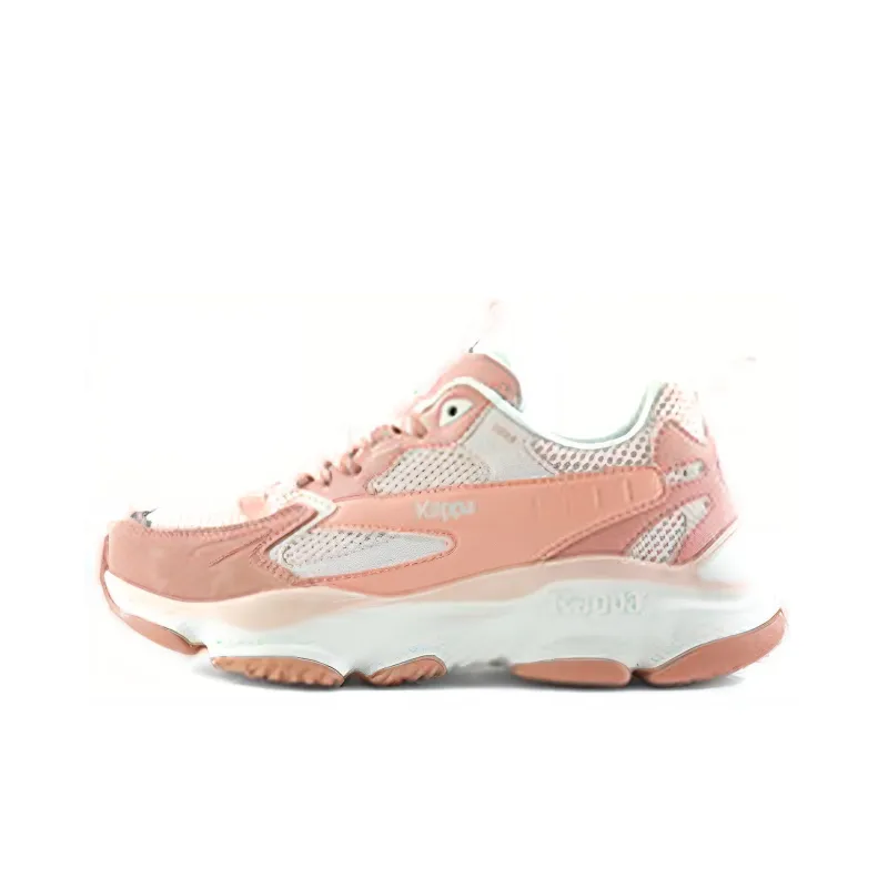 Kappa Cushioning Anti-Slip And Wear-Resistant Low-Top Chunky Sneakers Unisex Cherry Blossom Pink-0