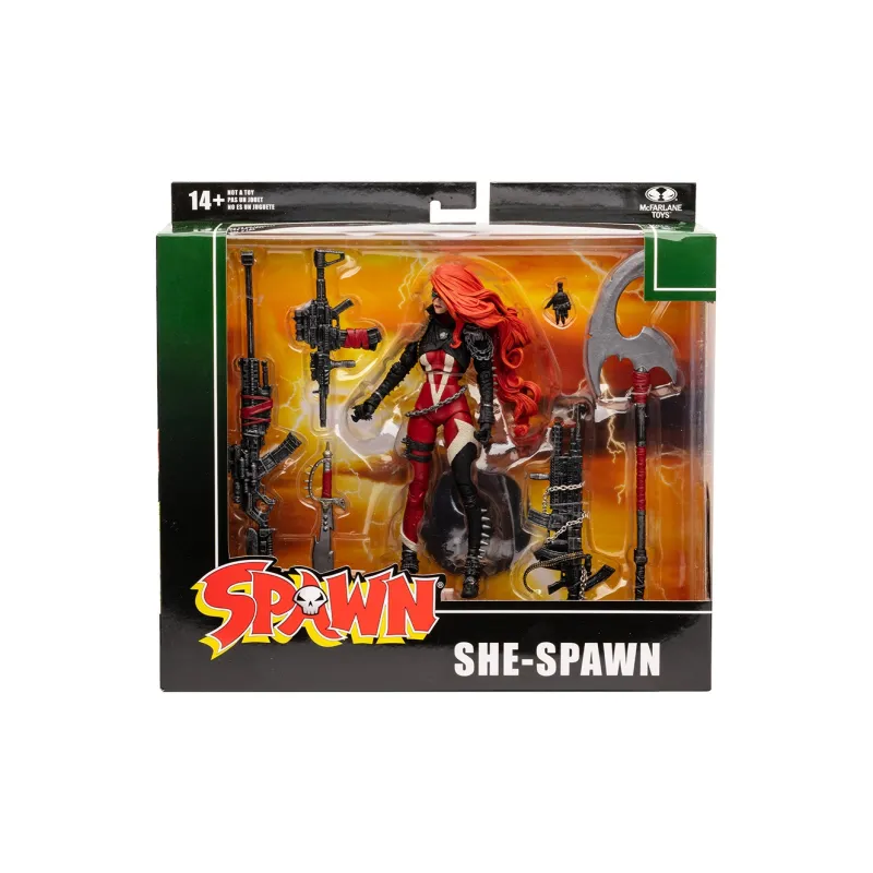 McFARLANE Spawn Second Wave Mechanical Gorilla Female Spawn Dark Redeemer Soul Lasher Gatling Denim Action Figures-26