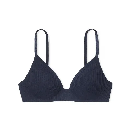 Victoria's Secret PINK THE T-SHIRT Lightly Lined Pointelle Wireless Bra/NN Bra Women's Marine Blue