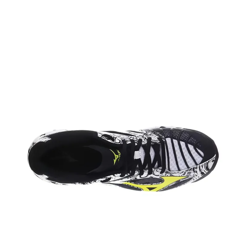 Mizuno Wave Lightning Z3 Anti-Slip And Wear-Resistant Breathable Low-Top Running Shoes Unisex Black White Yellow-3