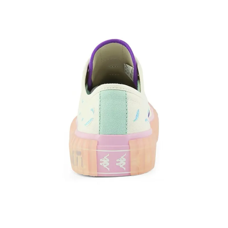 HAIZEIWANG x Kappa One Piece Anti-Slip Wear-Resistant Low-Top Skateboard Shoes Unisex Heron Feather White-3