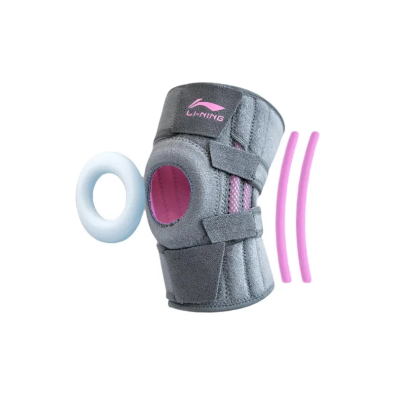 LiNing Mountain Climbing Hiking Rock Climbing Women's Silicone Nylon Elastane Polyester Knee Pads-4