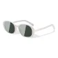 White Frame with Green Lens