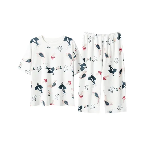 GOSO Pajama Set Women's White Shades