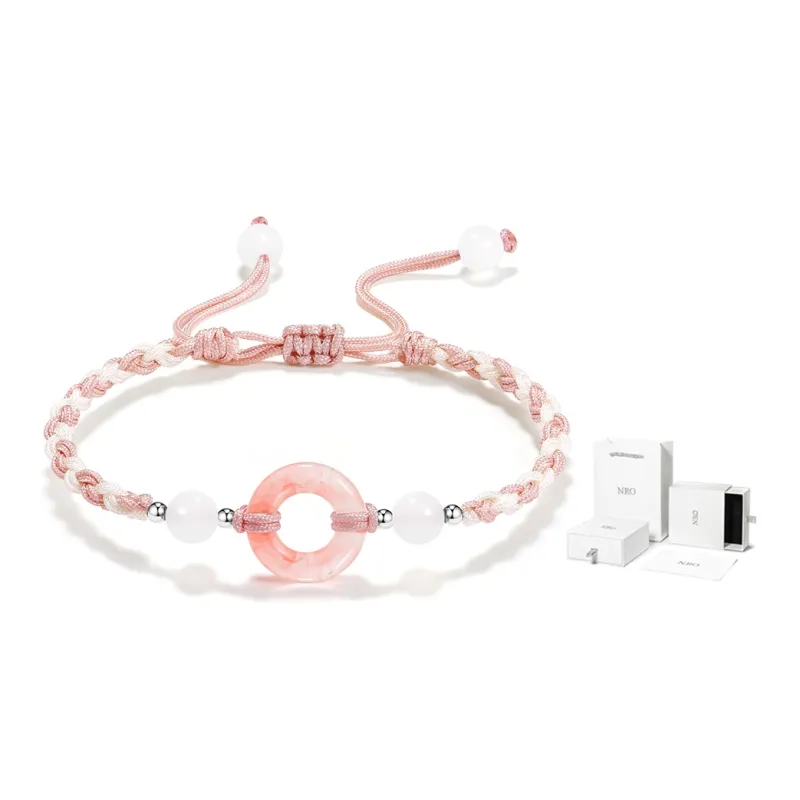 NRO Multicolor Cord Fortune Bead Bracelet Pair Unisex-10