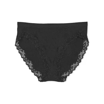 Victoria's Secret Pink Seamless High-Leg Brief Panty / Black Underpants Women's 1 Pack Black