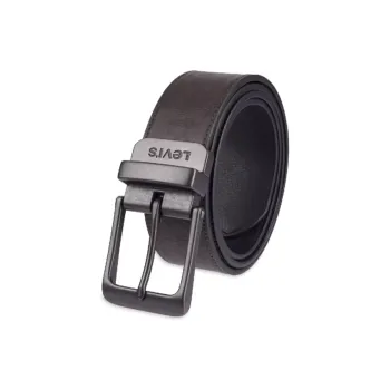 Levi’s Logo Design Pin Buckle Genuine Leather Leather Belts Men's Brown Width 5.5CM