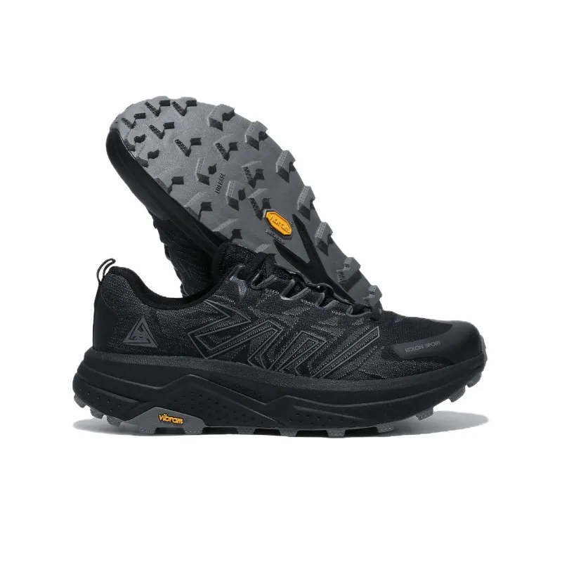 KOLON SPORT Anti Slip Wear Resistant Low Top Running Shoes Unisex Black Gray-3