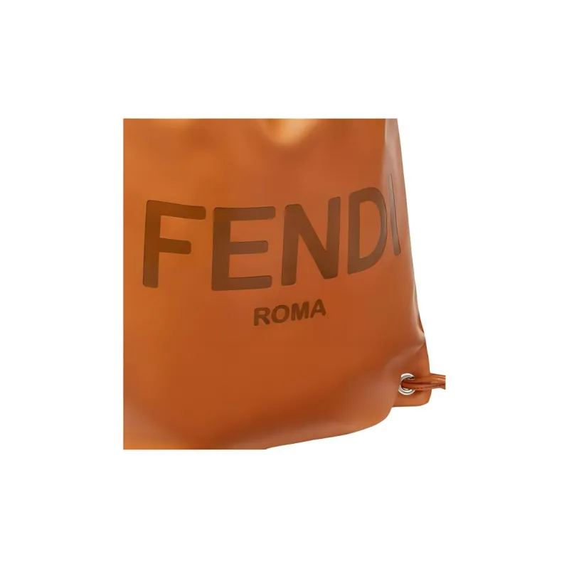 FENDI Cow Leather Backpack Regular Men's Brown-3
