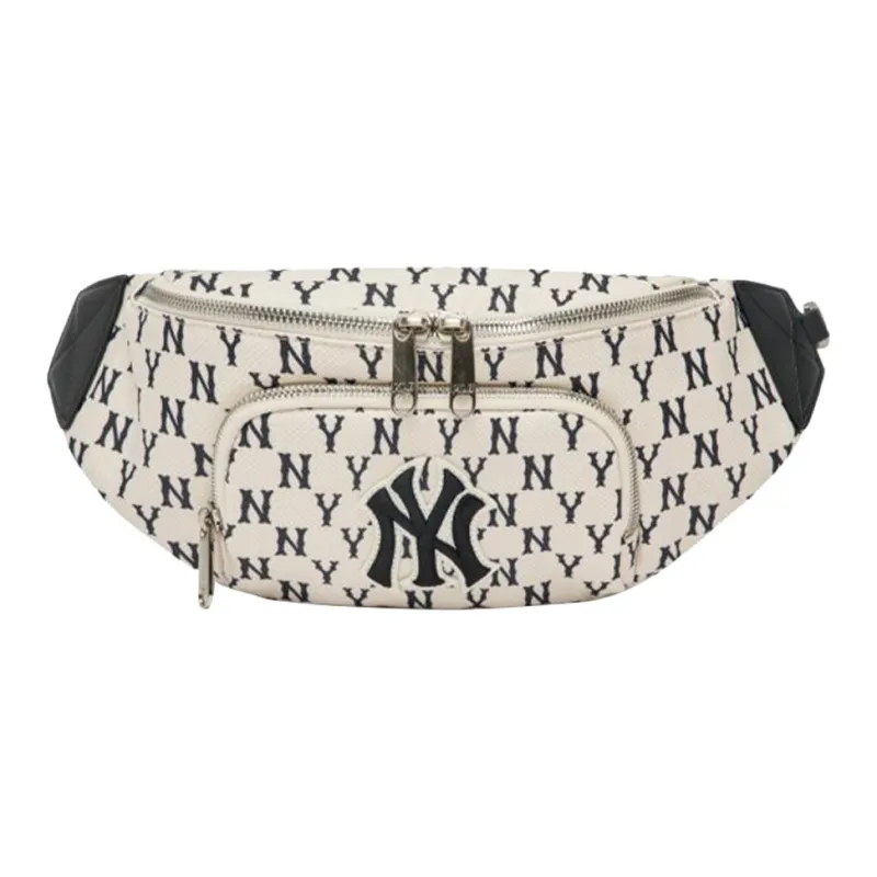 MLB Monogram Collection Polyester Combo Bag Fanny Pack Regular Unisex Black White-0