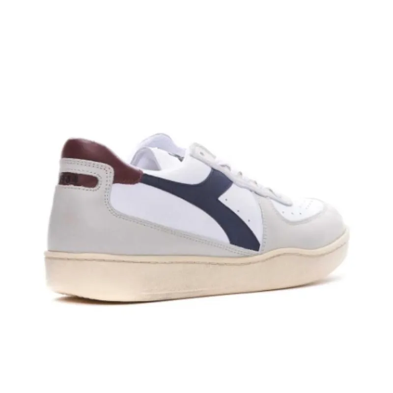 Diadora Heritage Wear-Resistant Low-Top Skateboard Shoes Men's Gray White Blue-3
