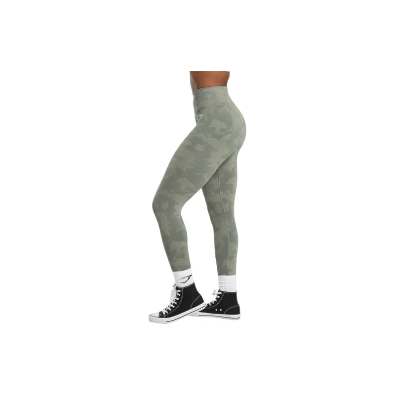 GYMSHARK ADAPT Leggings Women's Pink Green Chalk-2